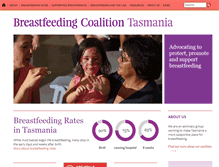 Tablet Screenshot of breastfeedingtas.org